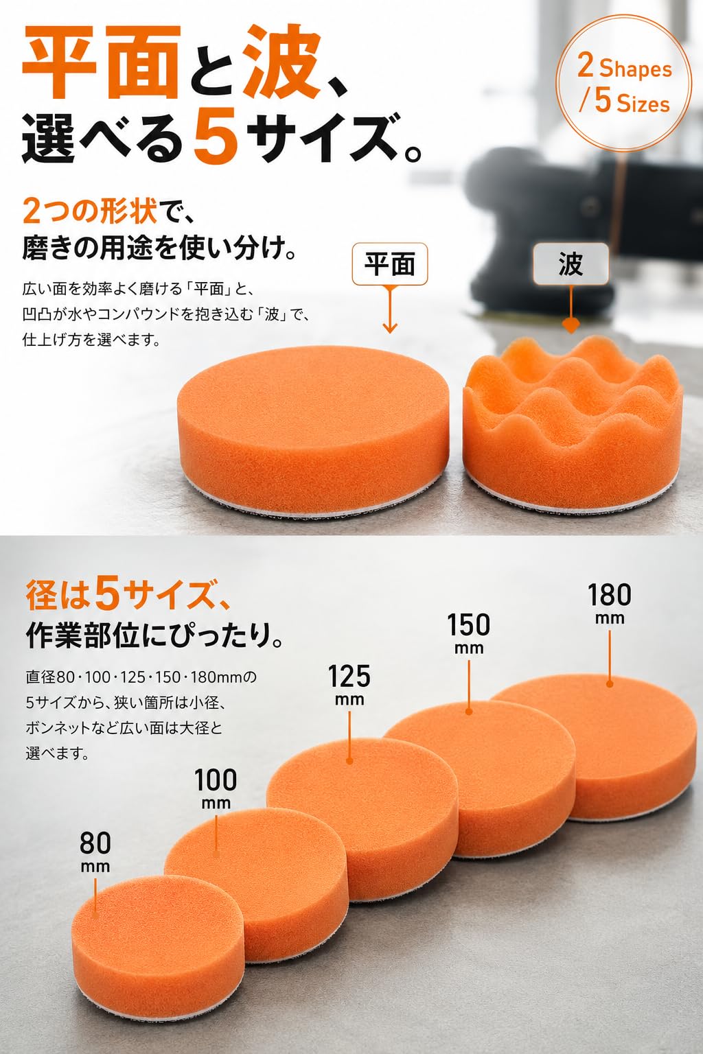 Amazon.co.jp: fogman ポリッシャー バフ スポンジバフ 車 床 洗車 