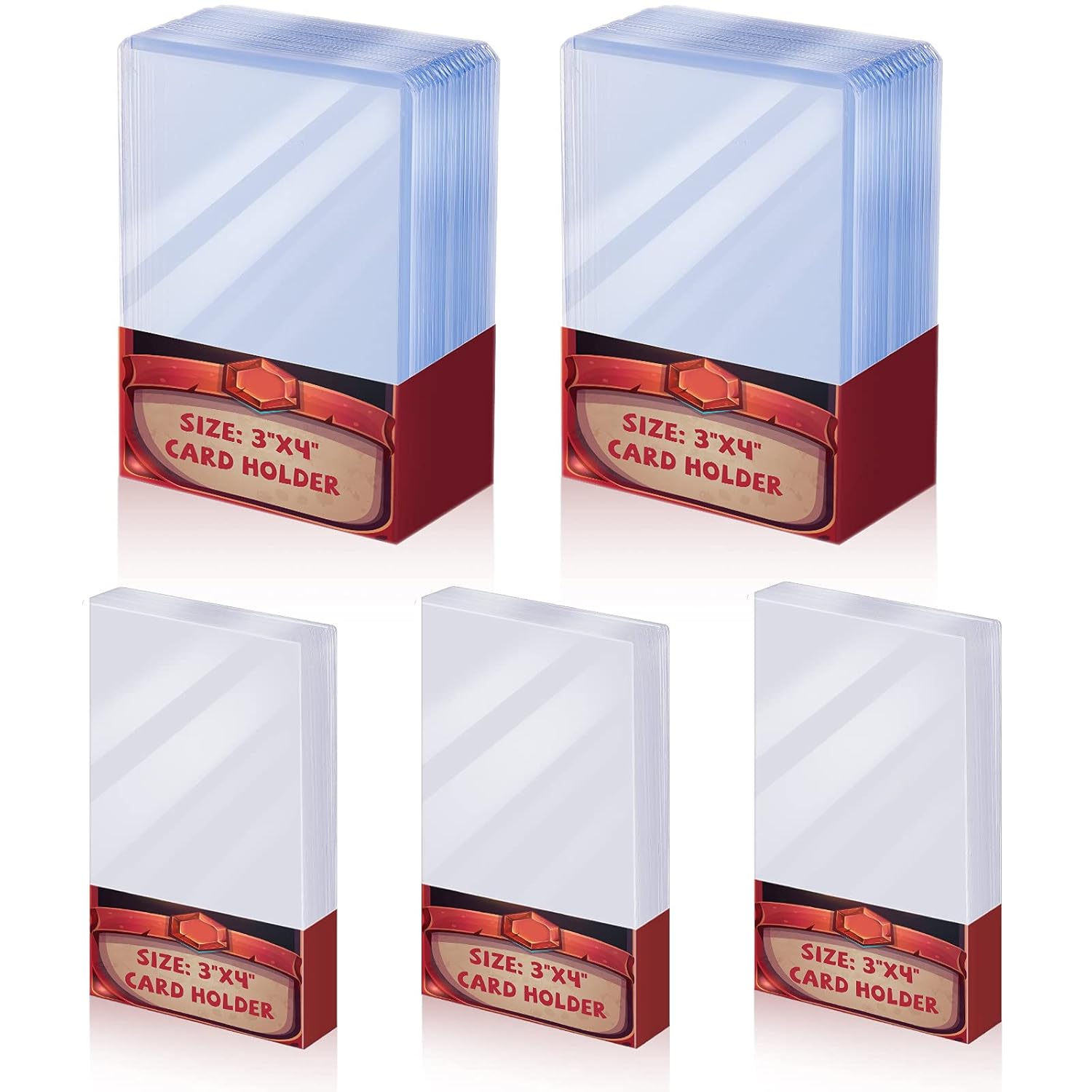 Zonon Top Loader Card Protectors and Standard Size Card Sleeves Clear