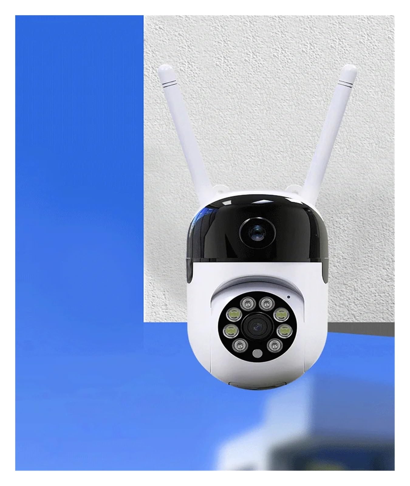 Telecamere di sicurezza, Telecamere di sicurezza WIFI HD da 4 MP Funzione visione notturna a colori Tracciamento automatico Rotazione a 360° Chiamata con un clic Audio bidirezionale(4MP Cam 128G Card)