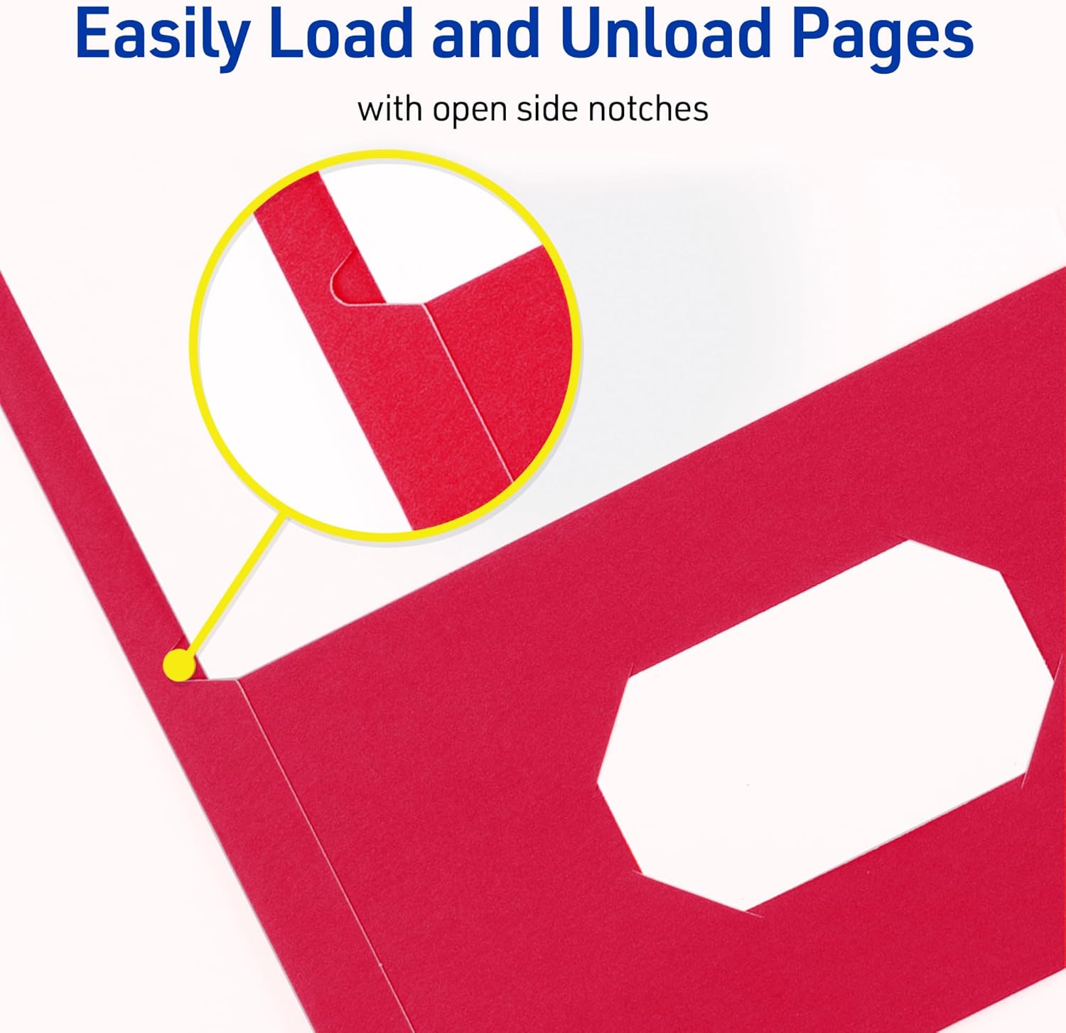 Avery Two Pocket Folders with 3 Prong Fasteners, Holds 70 Sheets, 25 Red Folders (47979)