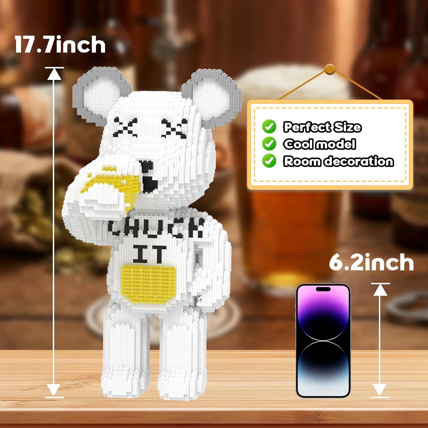 Beer Bear Building Blocks (8235 PCS), Creative Animal Brick Set for Kids & Adults, Micro Building Blocks, Teddy Blocks, Children Toys for Christmas, Halloween, Anniversary