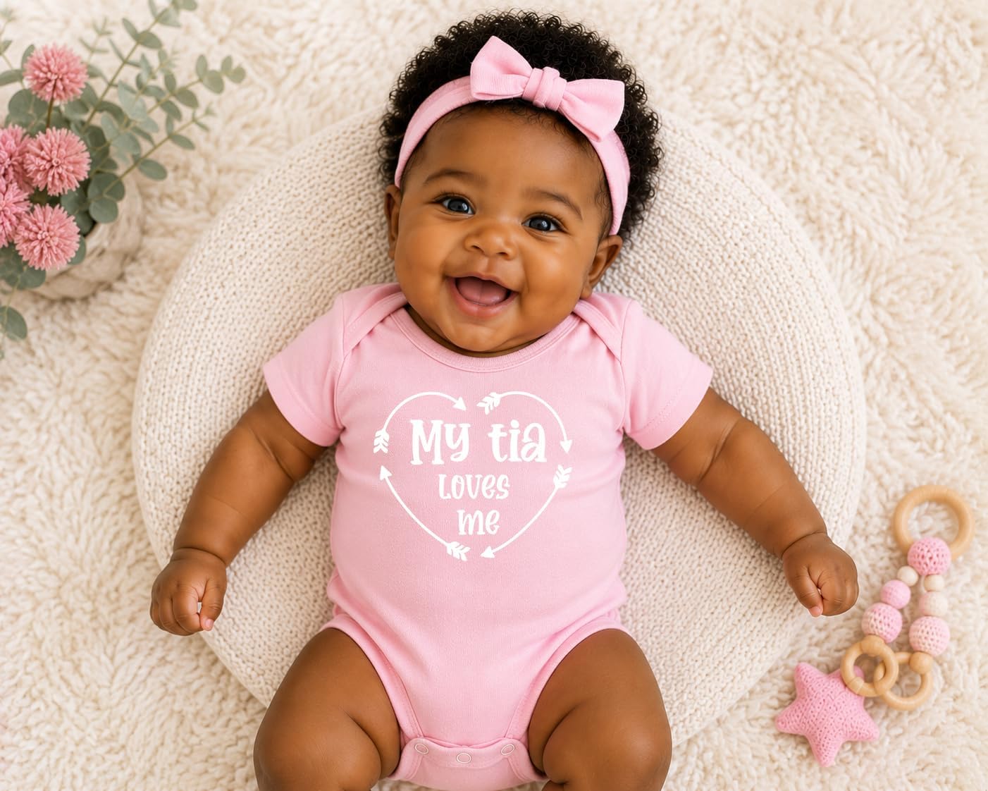 CBTwear My Tia Loves Me Funny Baby Bodysuit Cute Infant Outfit