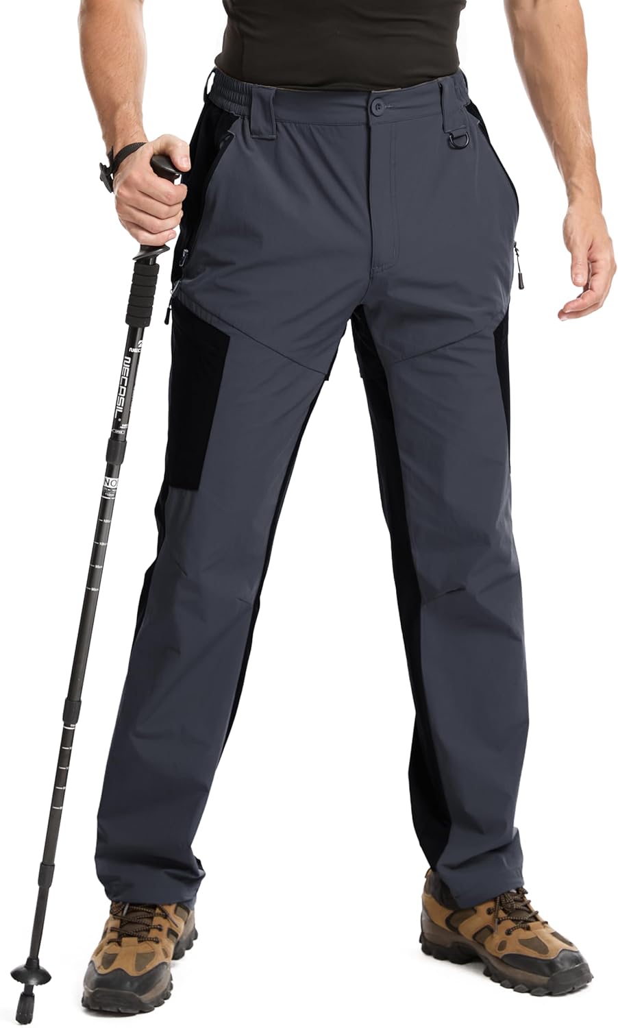 NATUVENIX Water Resistant Mens Hiking Pants Lightweight Stretch Travel Fishing Pants Men Quick Dry Outdoor Work Cargo Pants