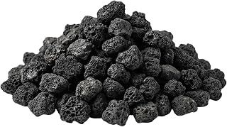 Lava Rock Granules, Size 1/2"-1" inch, for Fireplace, Fire Pit or Bowl, Outdoor and Indoor Volcanic Rock for Natural Gas or Propane Fires, Black (2, Pounds)