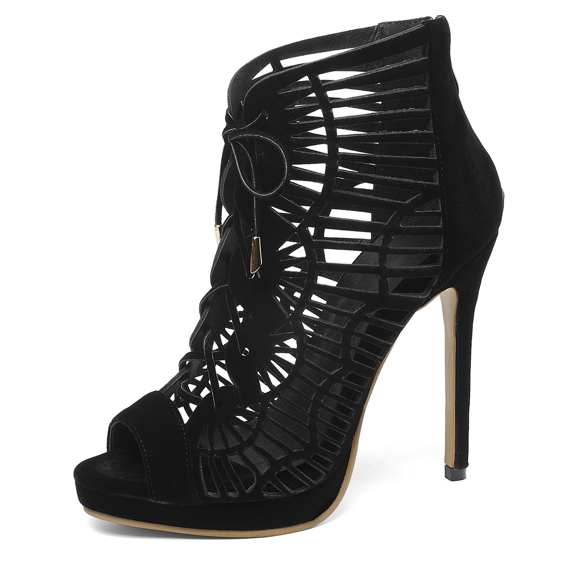 Gicoiz Suede Gladiator Women Strappy Summer Ankle Boots
