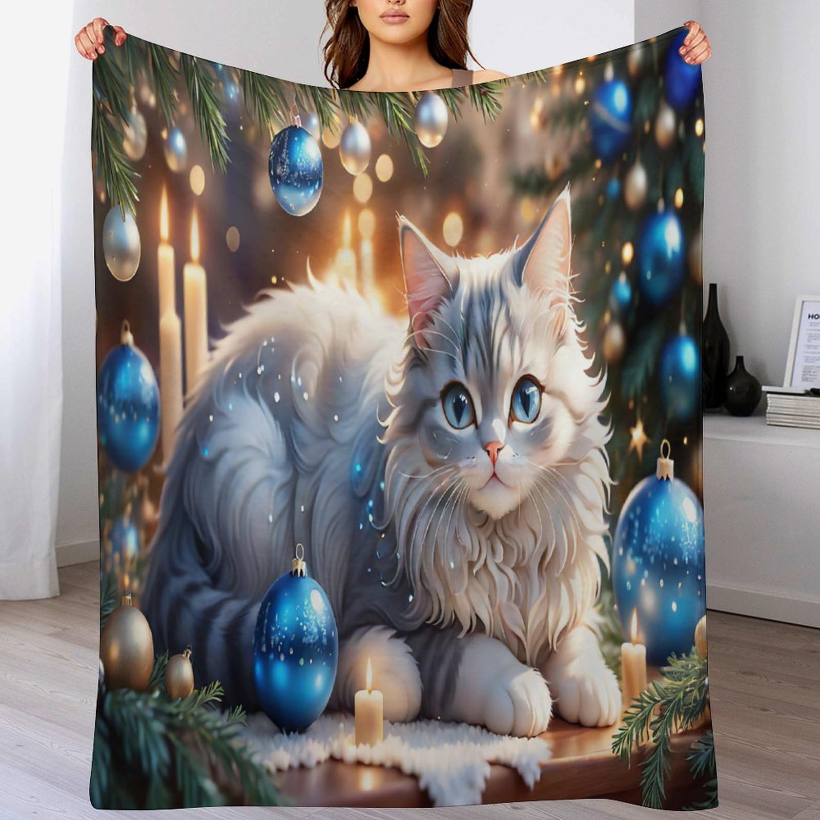 Manta de franela con animales de 130x150 cm para sofá y cama