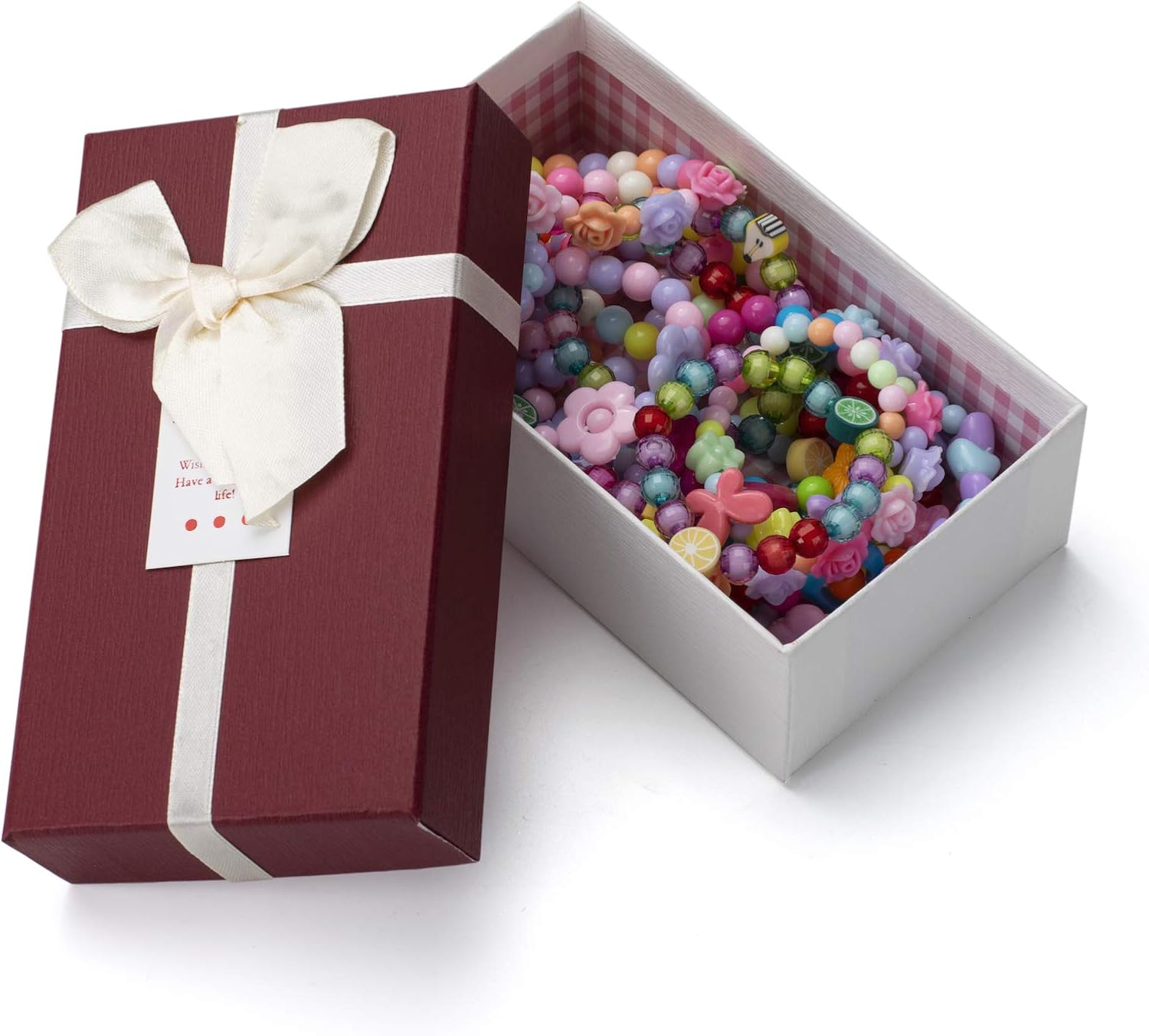 6 Sets Toddler Play Jewelry Beaded Necklace and Bracelet for Little Girls, Packaged in Gift Box, Dress up Necklace Bracelet Set Pretend Princess Jewelry for Kids, Jewelry Toy Gifts for Girls : Toys & Games