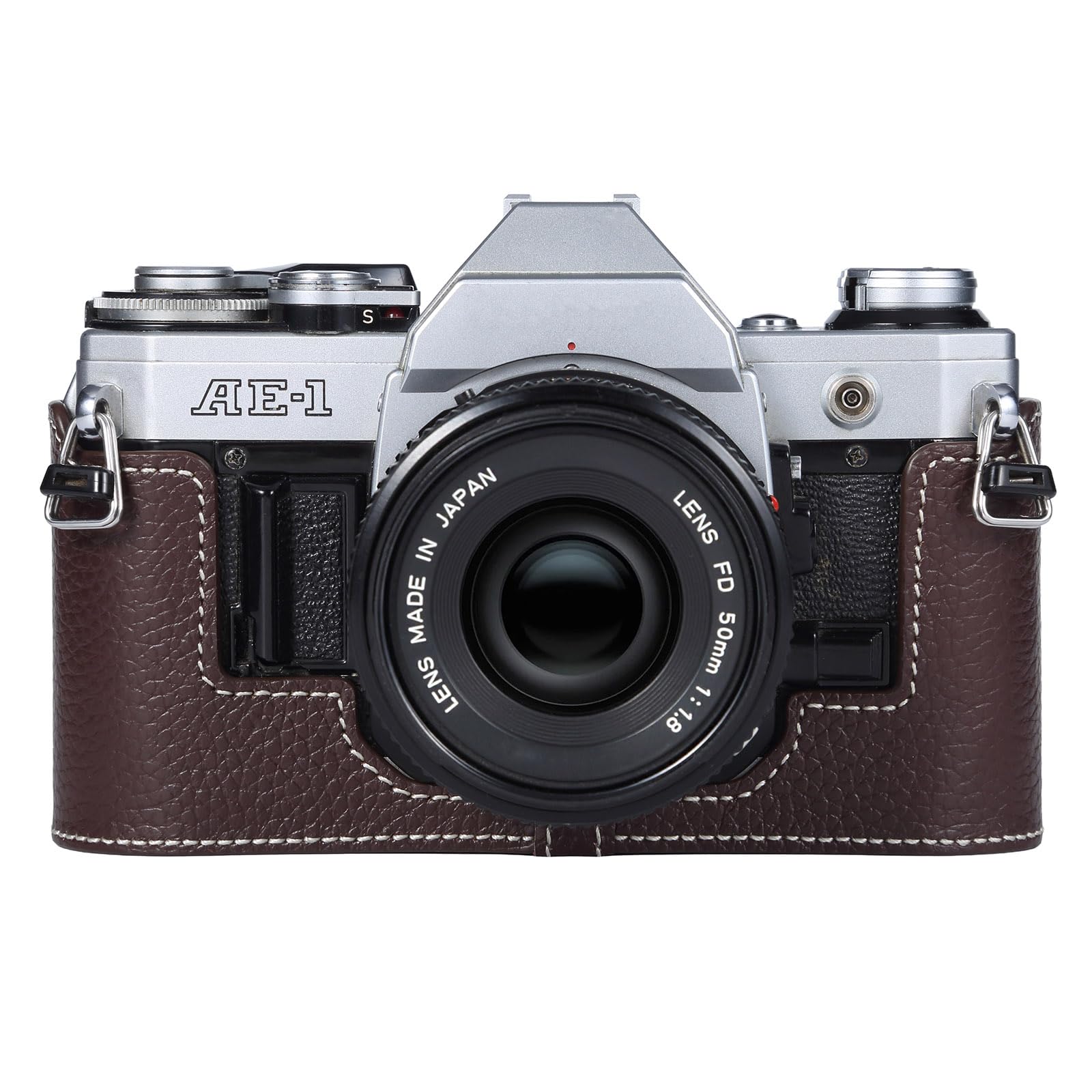 Amazon.com: DBZZ Genuine Leather Half Camera Case for Canon AE-1 A