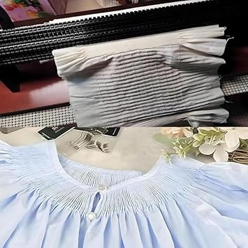 Smocking Pleater Machine, 24 Rows with 24 Needles & Tool Kit, 47 Positions for Even Fabric Folds, 0.5 cm Stitch Spacing for Costume and Craft Sewing