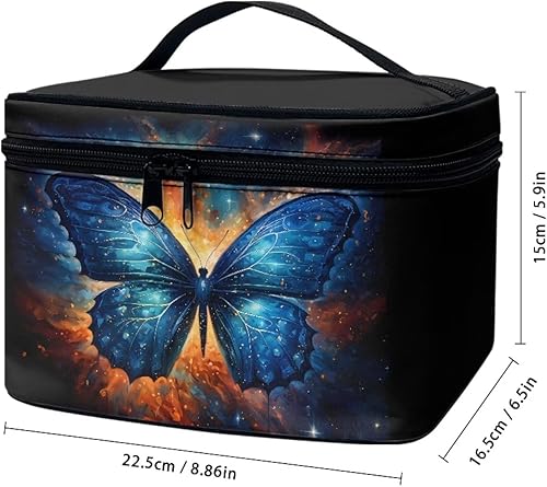 Vista 74 de doginthehole Bolsa de maquillaje, bolsa de cosméticos de viaje, bolsa de aseo portátil grande, organizador de accesorios para mujeres y niñas