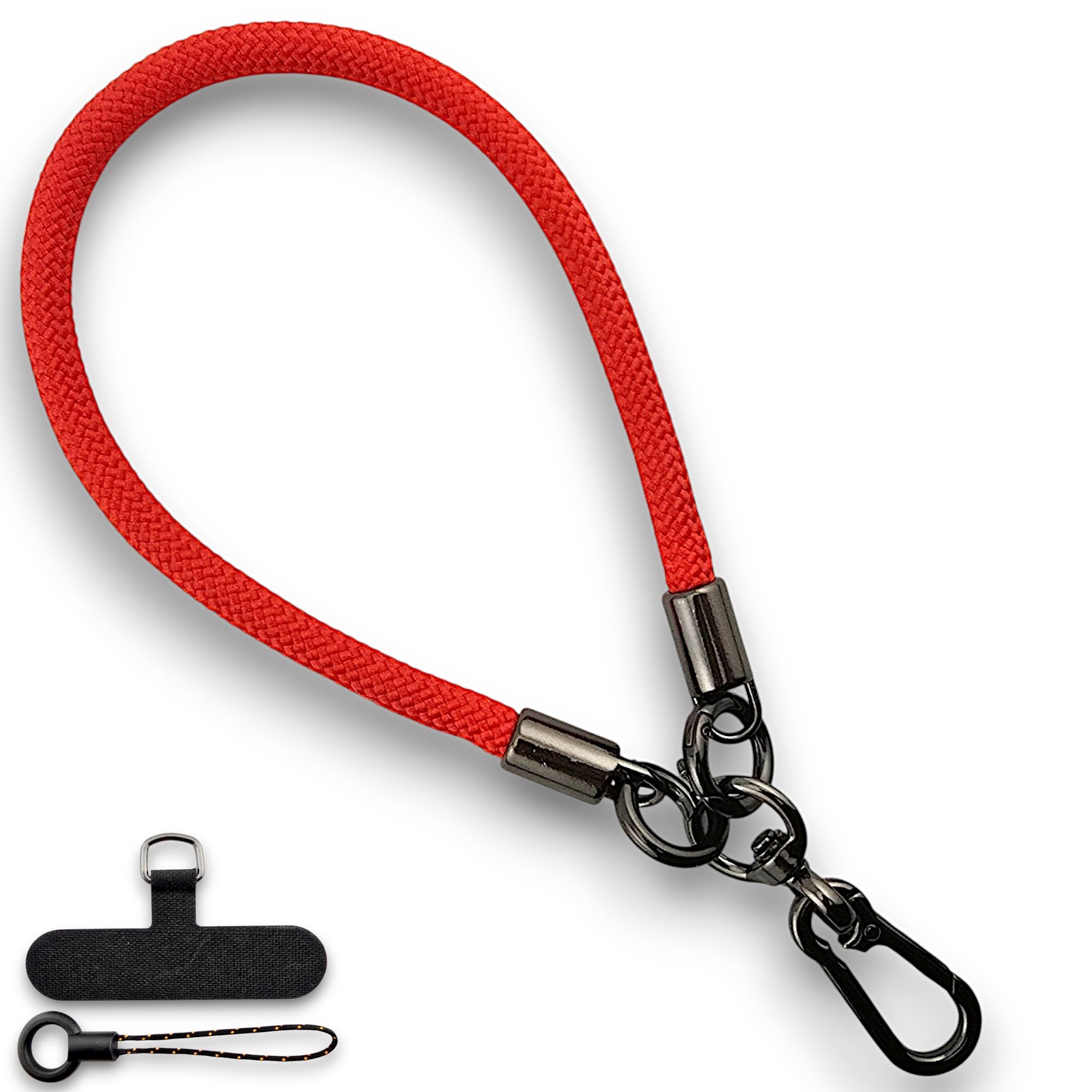 Ratask Unisex Red Wrist Strap Lanyard, Rope Lanyard Wrist Strap For Mobile Phones, Cameras, Keyring, Keychain,Mobile Accessory Pendant (7Mm Thickness) (Red)