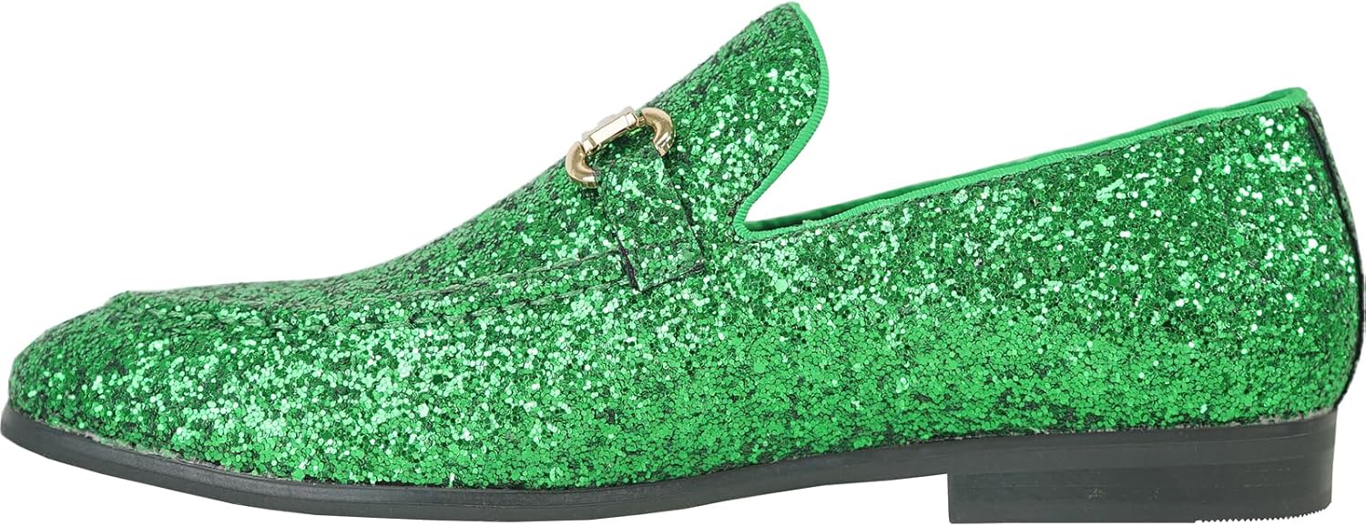 Bravo!メンズドレスシューズ プロム スリッポン ローファー レースアップ オックスフォード キャップ トゥ メタリック グリッ