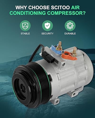 Miniatura 1729 de SCITOO CO 10739C - Compresor de CA compatible con Honda Element 2.4L 2003 2004 2005 2006 2007 2008 2009 2010 2011