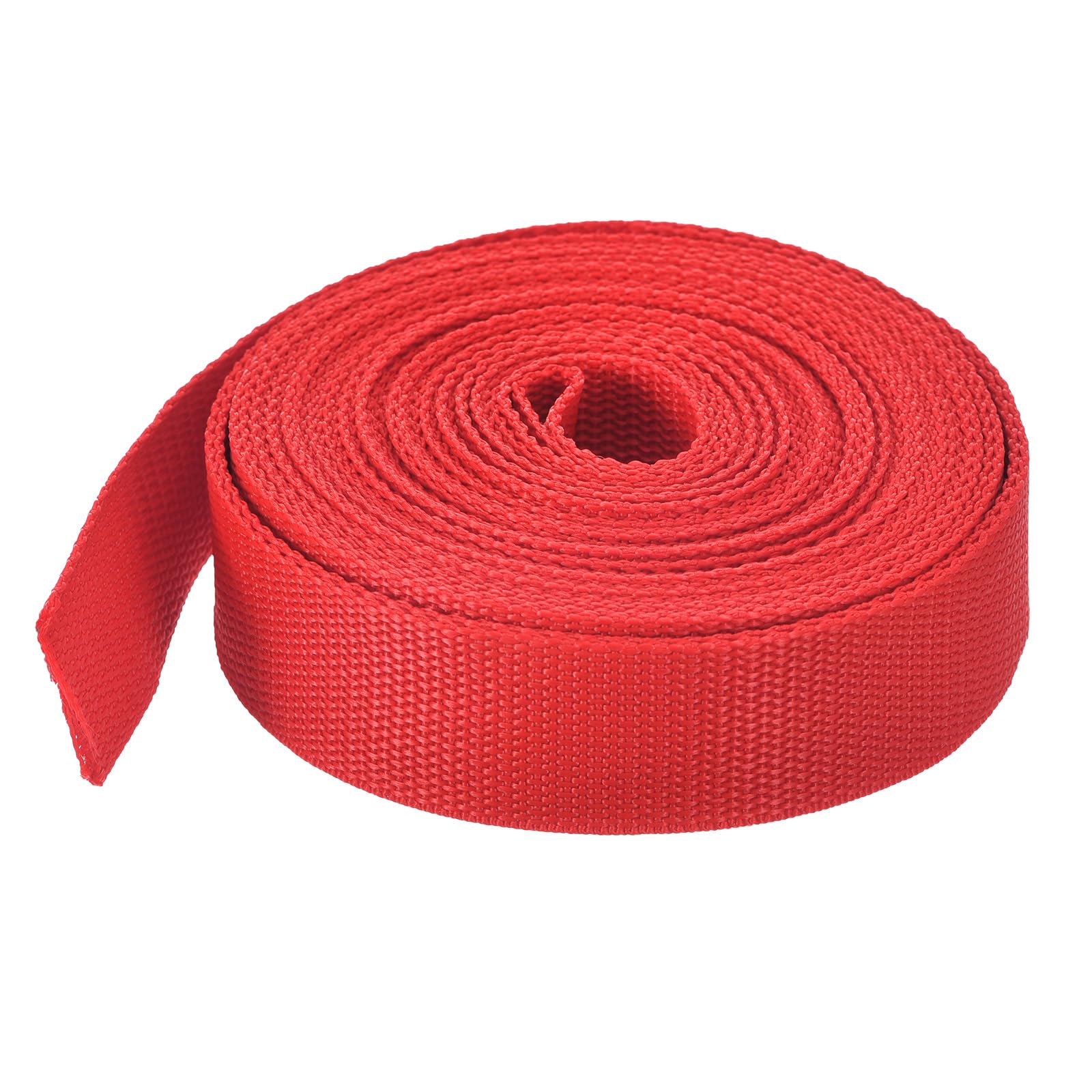 MECCANIXITY Lightweight Polypropylene Webbing Strap 1 1/4" 10 Yard Backpack Strapping Band Orange Red for Outdoor Luggage Cargo Straps