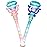 ArtCreativity Light Up Princess Wands for Kids (Set of 2) - Pink and Blue Fairy Wands with Spinning LEDs, Batteries Included - Light Up Wand for Girls and Boys, Perfect Pretend Play Toys
