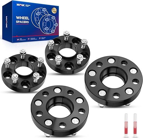 Vista 547 de KAX Espaciadores de rueda de 0.236 x 5.315 in, espaciadores de rueda centrados de 2 pulgadas y 6 lengüetas para F-15-0, Expedition, Mark LT, Negro