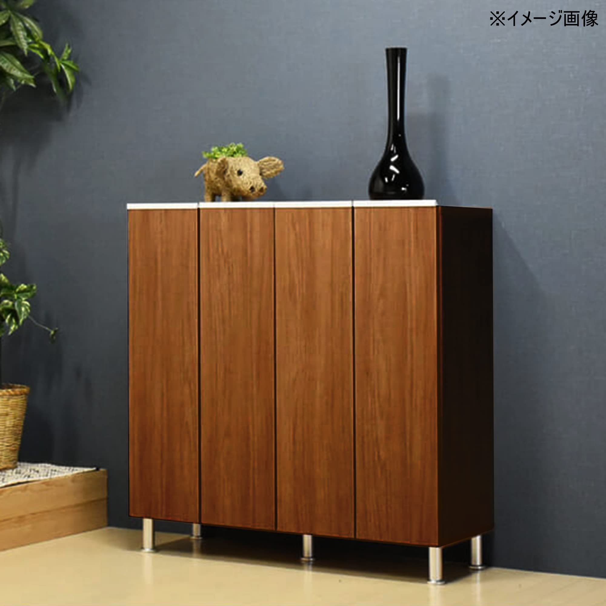 Amazon｜土井インテリヤ シューズボックス 下駄箱 収納 ブラウン 奥行 