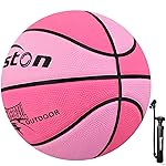 Senston Basketball Balls Size 3/5/6/7 Basketballs Indoor Outdoor 27.5/29.5 inch Basketball (Pink, 28.5\'\'/Size 6)