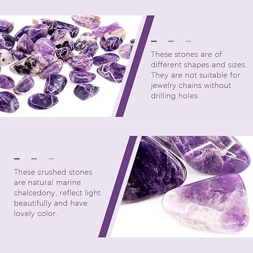 Miniatura 4 de Swpeet Piedras a granel de 1 libra de piedras preciosas grandes trituradas, piedras de forma irregular, piedras de cristal perfectas para hacer