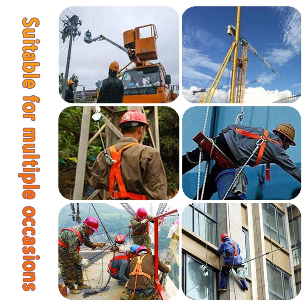 Antichute a Rappel Automatique, Longe Élastique Anti-Chute pour Industrie, Corde de Sécurité Rétractable - pour Échafaudage et Travaux Aériens, 5m/7m/10m/15m/20m/30m7m
