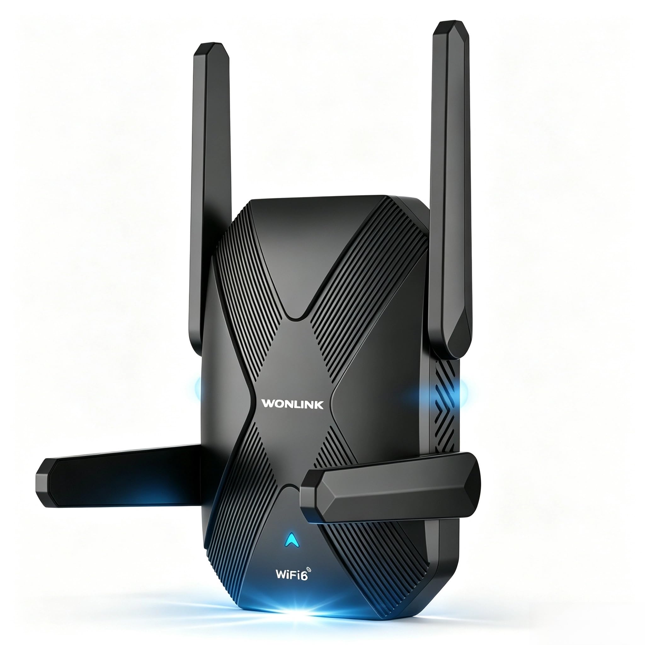 Répéteur WiFi 6 Puissant AX1500 Mbps, Amplificateur WiFi | Double Bande Repetiteur WiFi Puissant avec WPS, Port LAN, 4 Antenne, Soutenir 3 Mode, Compatible avec Toutes Les Box Internet