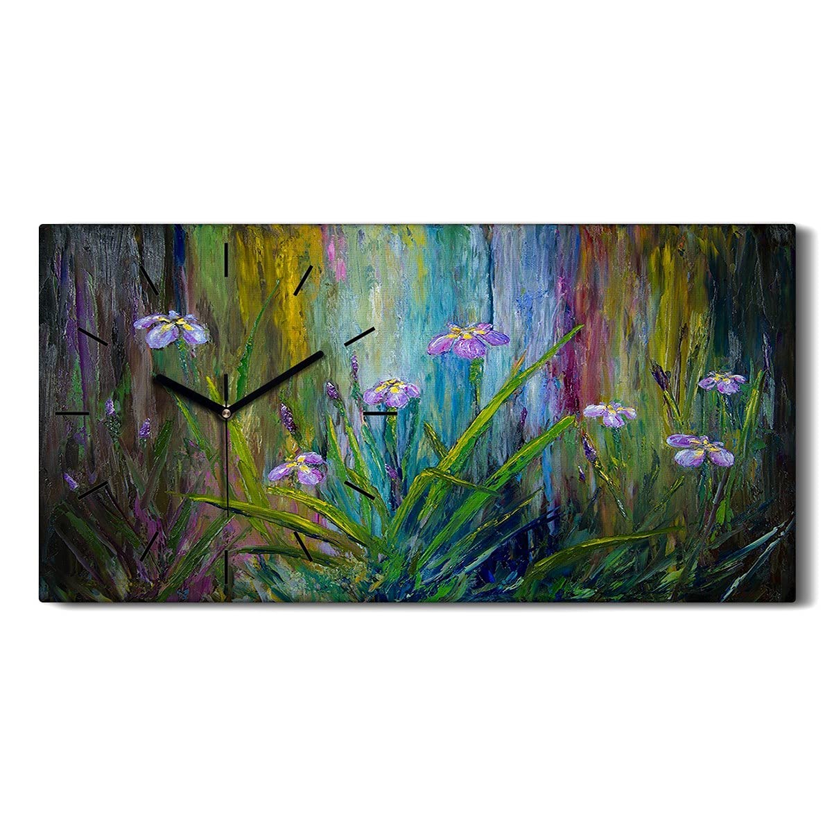 Art mural moderne Iris Windbloots Résumé : horloge sur toile de salon zen