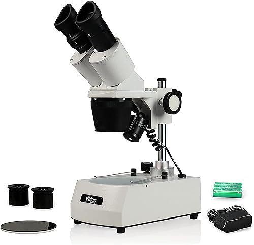 Vista 7 de Vision Scientific Microscopio estéreo binocular VMS0002-LD-234-ES2, oculares WF10x y WF20x, objetivos 2X, 3X y 4X, aumento 20x, 30x, 50x, 60x y 80x