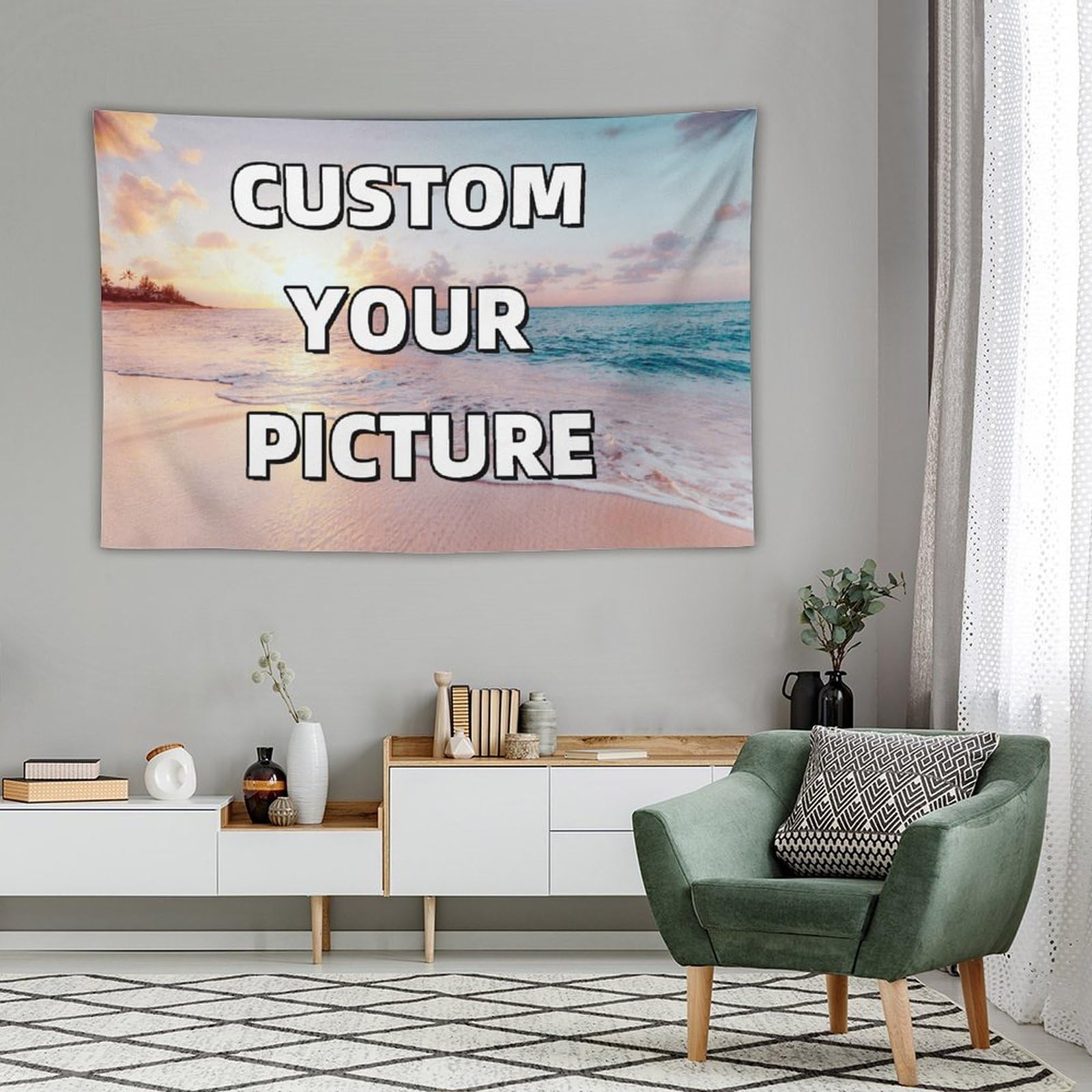 Tnfhsoft Custom Wall Tapestry Hanging For Bedroom, Personalised Wedding Graduation Backdrop With Photo Text, Wall Tapestry Bedroom For Room Decor Wedding Family Memorial Gift