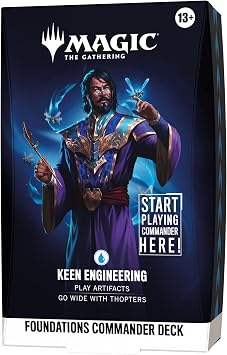 Magic The Gathering Foundations Commander Deck - Keen Engineering | 100-Card Deck + Accessories