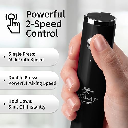 Miniatura 4 de Zulay - Espumador de leche de ultra alta velocidad para café con soporte mejorado, potente y compacto con infinitos usos, máquina de espuma