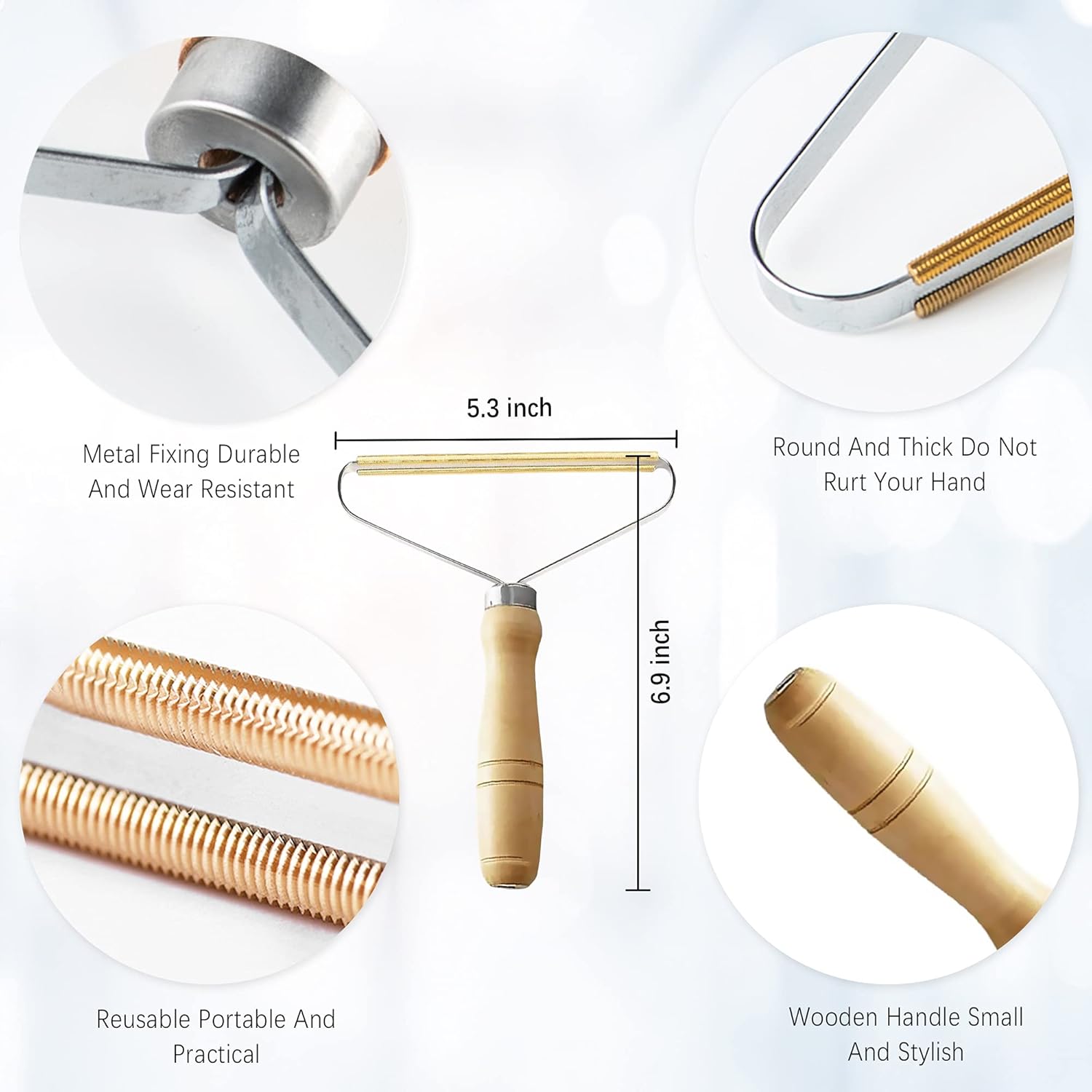 Aisoyn Lint Remover for Rugs ,Pet Hair Remover and Lint Shaver，Double Sided Lint Remover for Clothes with a Storage Bag (2 pcs) : Industrial & Scientific