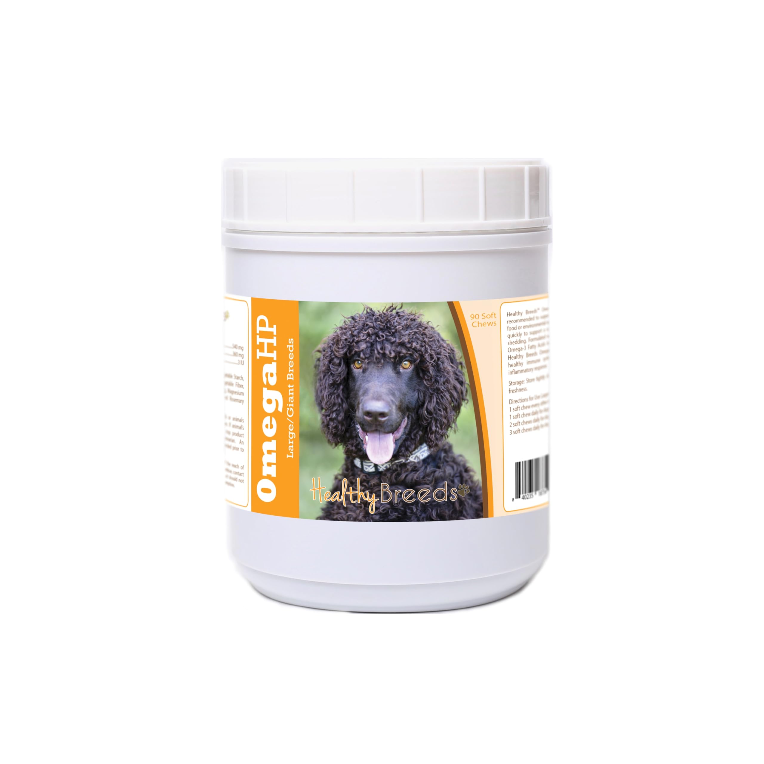 Healthy Breeds Irish Water Spaniel Omega HP Fatty Acid Skin and Coat Support Soft Chews 90 Count