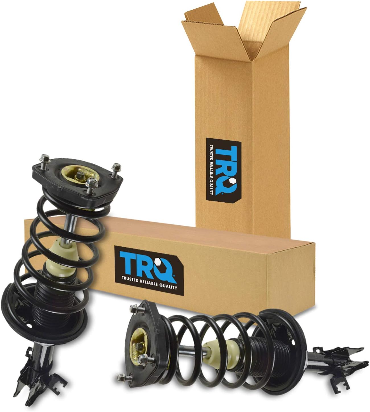 TRQ Rear Strut & Coil Spring Assembly Set Driver & Passenger Sides Compatible with 03-08 Hyundai Tiburon