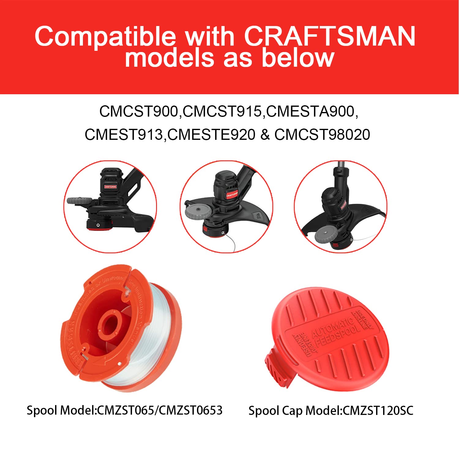 Amazon.com : Kudoosen CMZST065/CMZST0653 Trimmer Replacement Line