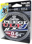 サンライン(SUNLINE) PEライン ソルティメイト PEエギ ULT HS4 180m 0.6号 4.5kg 4本 ホワイト・ピンク・ライトグリーン