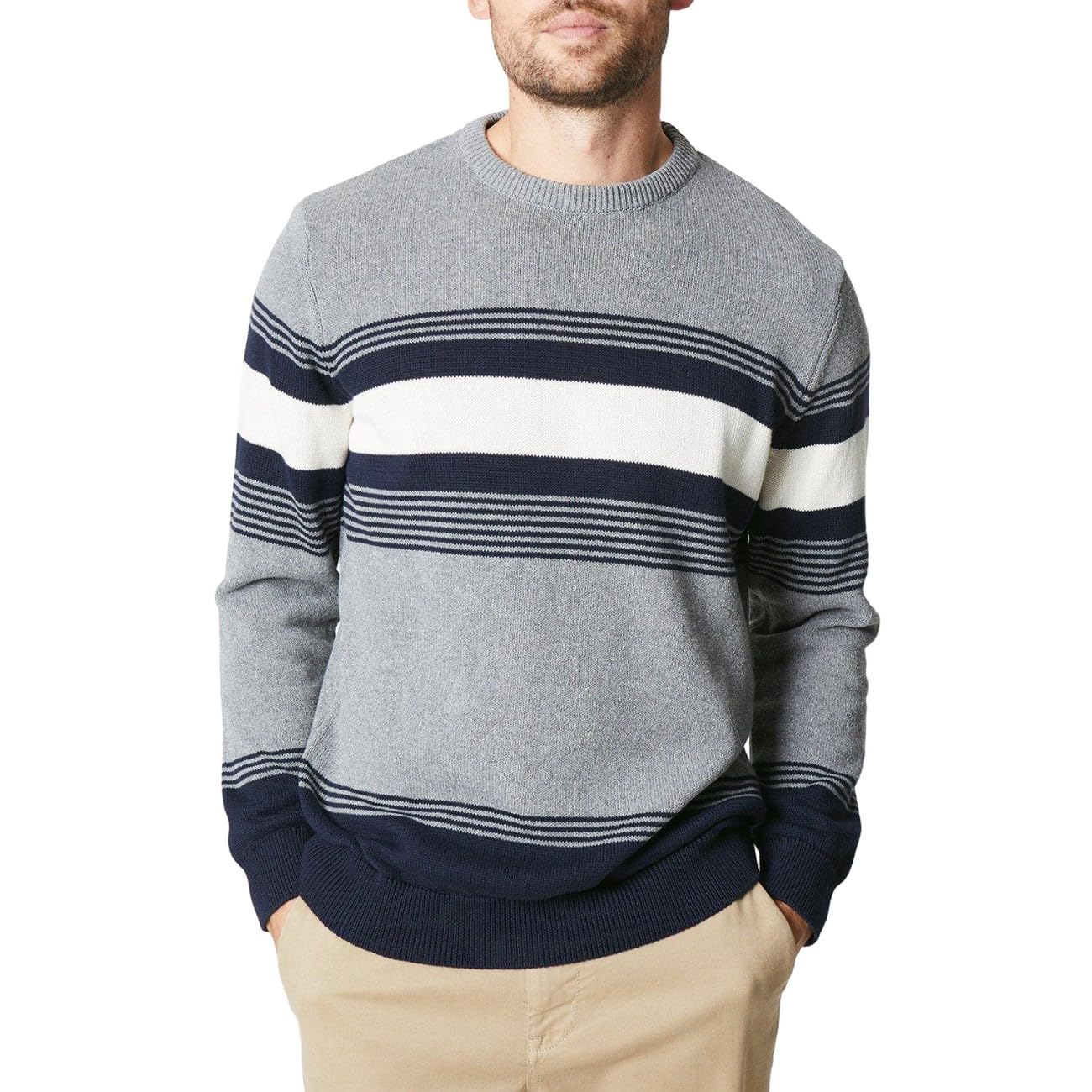 MaineMens Premium Chest Stripe Jumper