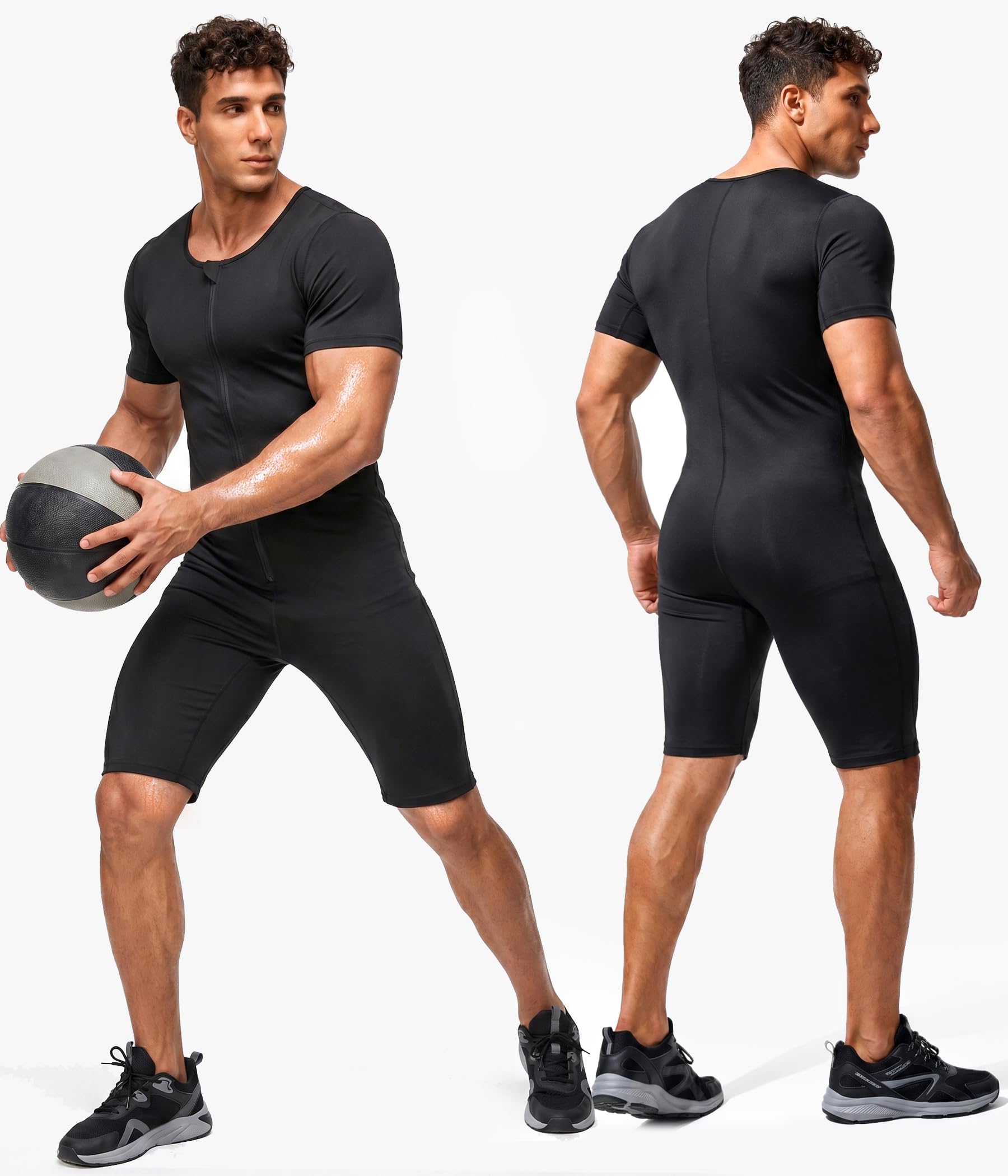 Junlan Sauna Suit Combinaison de sauna Homme (lot de 1)