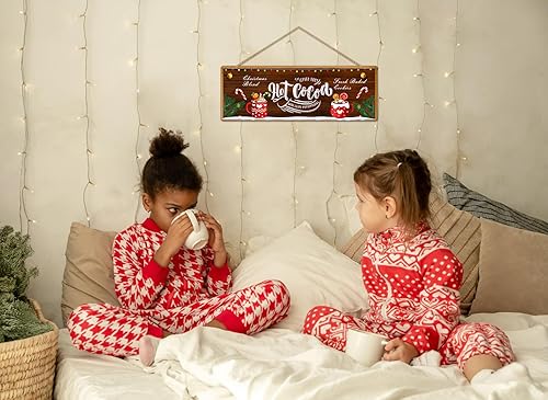 Miniatura 4 de Letreros de Navidad de cacao caliente, letrero de decoración de barra de cacao caliente, decoración de pared de Navidad, accesorios de barra de