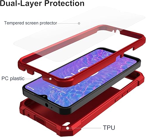 Miniatura 3 de Ailiber Funda para Nokia C210 5G, Nokia C210 con protector de pantalla de vidrio templado, protección de estructura de doble capa, protección de