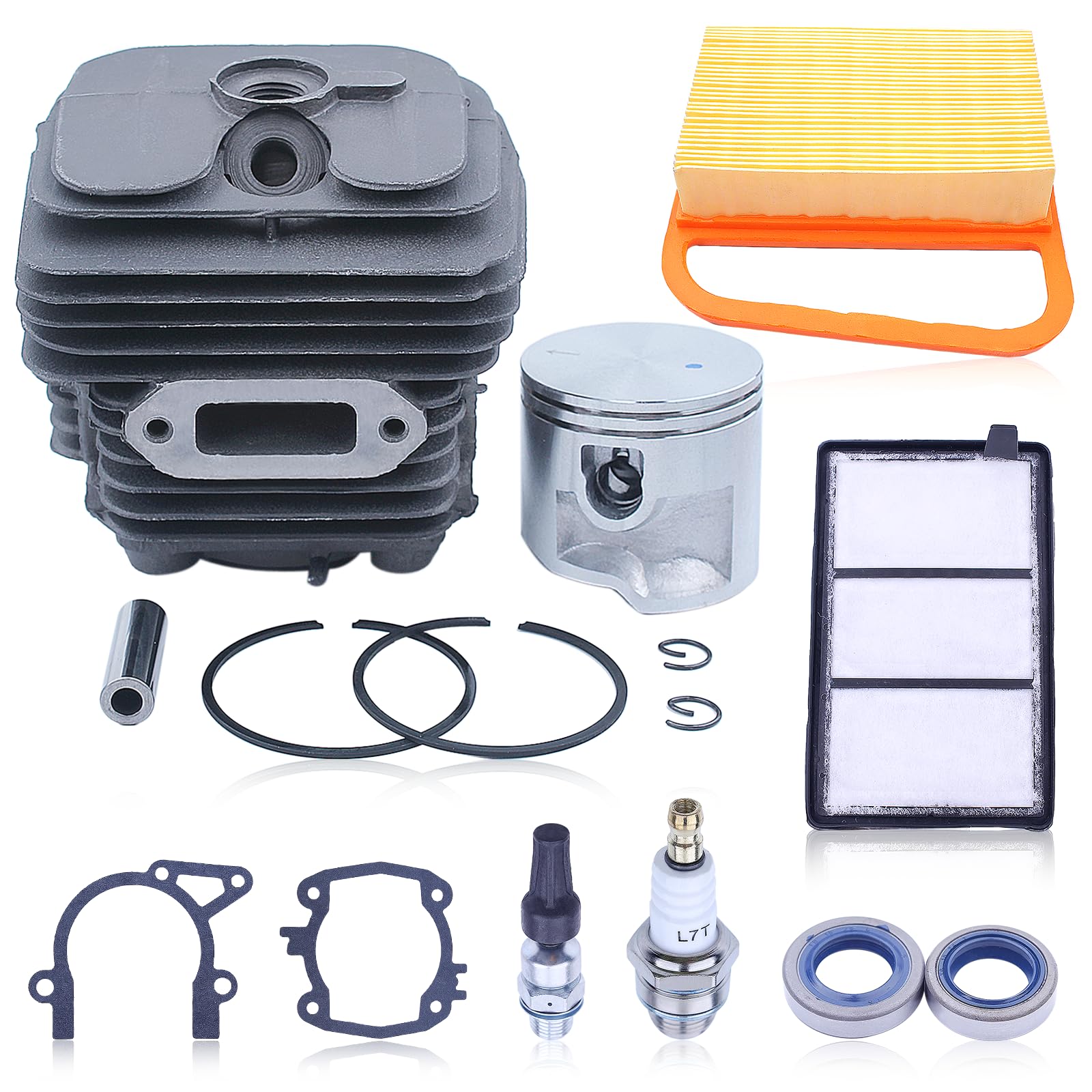 50 mm Kolben-Set Zylinder Kolben für Stihl TS410 TS420 TS 410 420, Mutter für Kettensägenstange, ersetzt 4238 020 1202