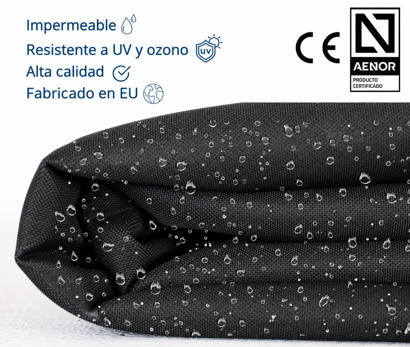 Lámina Impermeabilizante de EPDM 3x4 m Negra de 1mm y 200grs/m2 de Geotextil | Alta Elasticidad | Resistencia UV y Temperatura Extremas | Ideal Estanques, Embalses y Cubiertas.