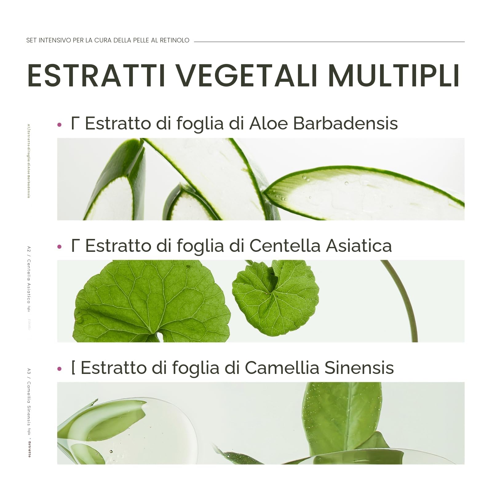 QUIYUM Set Cura Viso Anti-Età al Retinolo 5 Pezzi con Detergente Tonico Siero Crema Contorno Occhi e Crema Idratante per Donna
