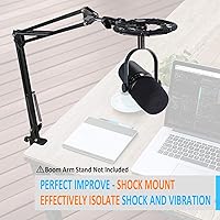 Vista 3 de SUNMON Shure MV7 Soporte de choque compatible con micrófono Shure MV7, soporte de choque MV7 reduce el ruido de la vibración, soporte de micrófono a