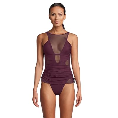 BECCA Muse Macie High Neck Mesh Overlay One Piece Women