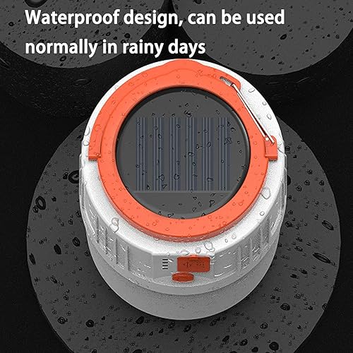 Miniatura 5 de Linterna LED lámpara solar tienda de campaña luz 100W recargable 5000mah control remoto colgante lámpara eléctrica 5 modos de luz impermeable al