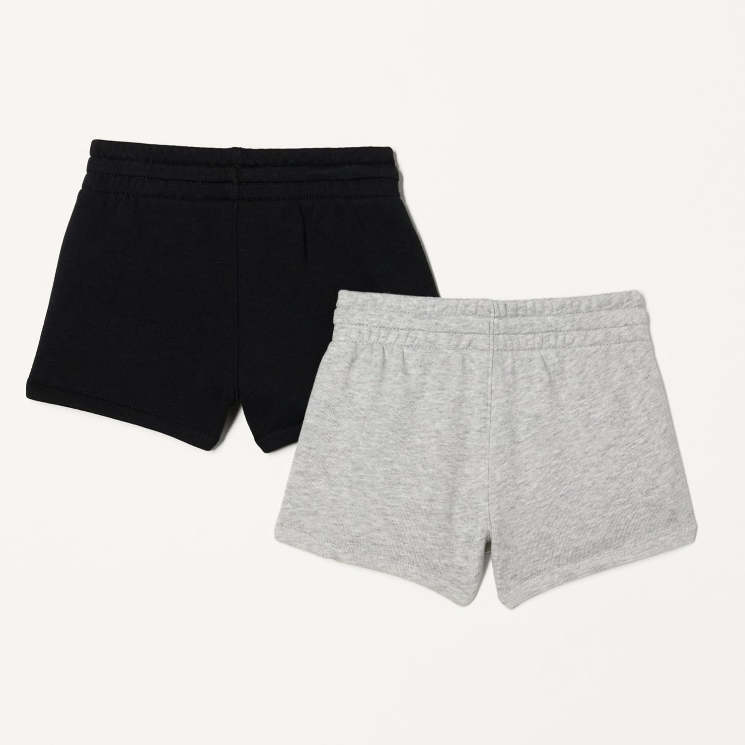 Amazon Essentials Girls and Toddlers' French Terry Sweatshorts, Pack of 2