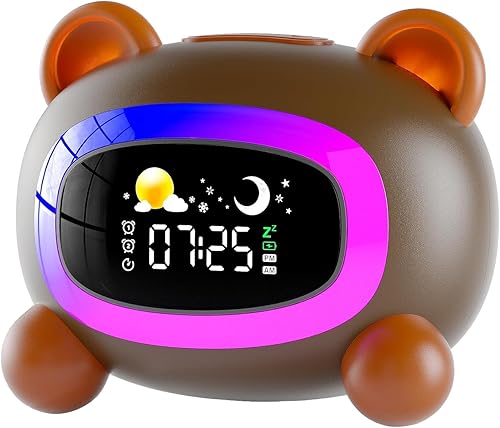 Miniatura 8 de ANALOI Ok to Wake Clock para niños, reloj de entrenamiento del sueño para niños pequeños, máquina de sonido de sueño para niños con luz nocturna,
