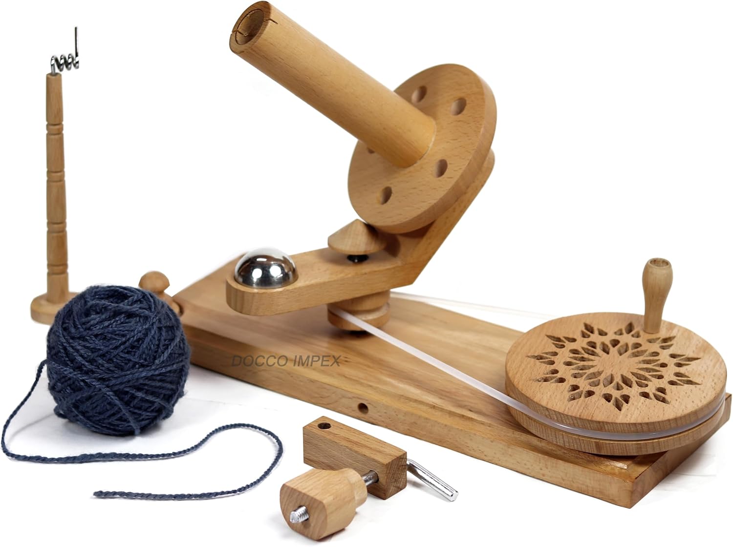 Handmade Wooden Yarn Ball Winder Handcrafted Knitting