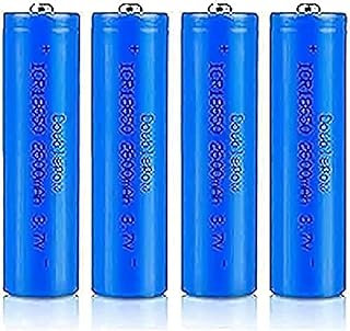 Ba, 3.7V Ba, 2600mAh Large Capacity Ba, Button Top ium Ion Ba for Flashlight, Doorbells, Headlamps, Remote Control Cars, Etc, 4 Pack