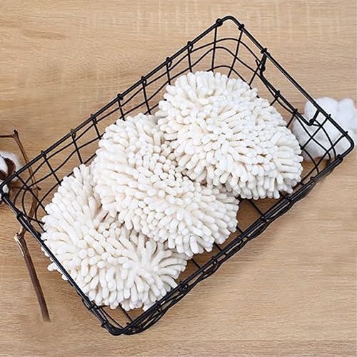 Miniatura 7 de Paquete de 4 toallas de bola mullidas, toallas de felpilla absorbentes de 7.1 pulgadas, accesorios de bola para el hogar, cocina, artículos de baño,
